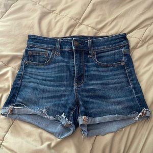 american eagle hi rise shorts : size 0